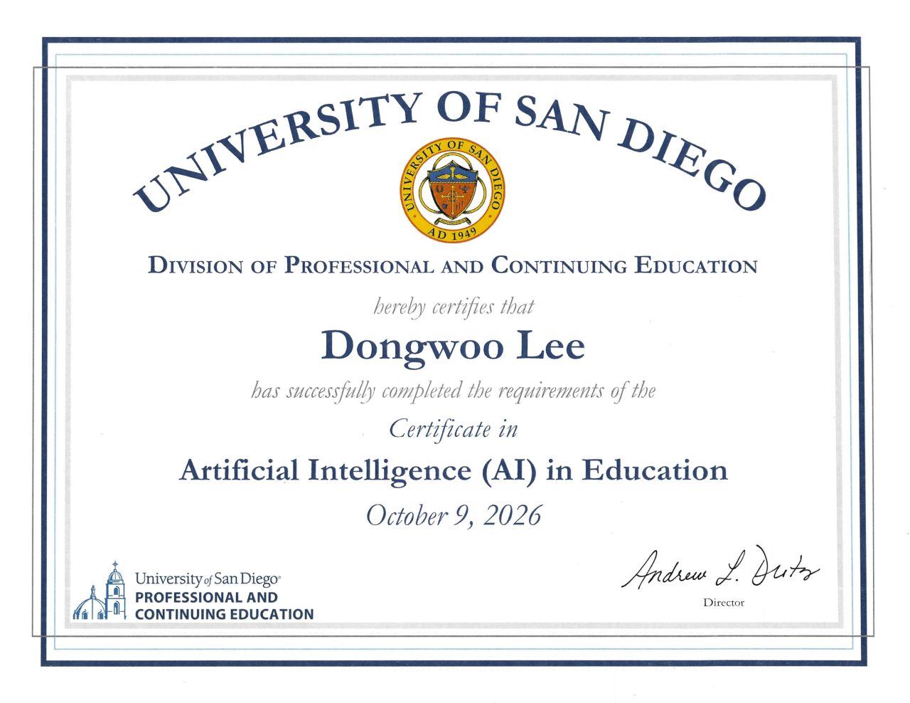 Read more about the article Ethics, Governance, and Innovation: Completing USD’s AI in Education Certificate